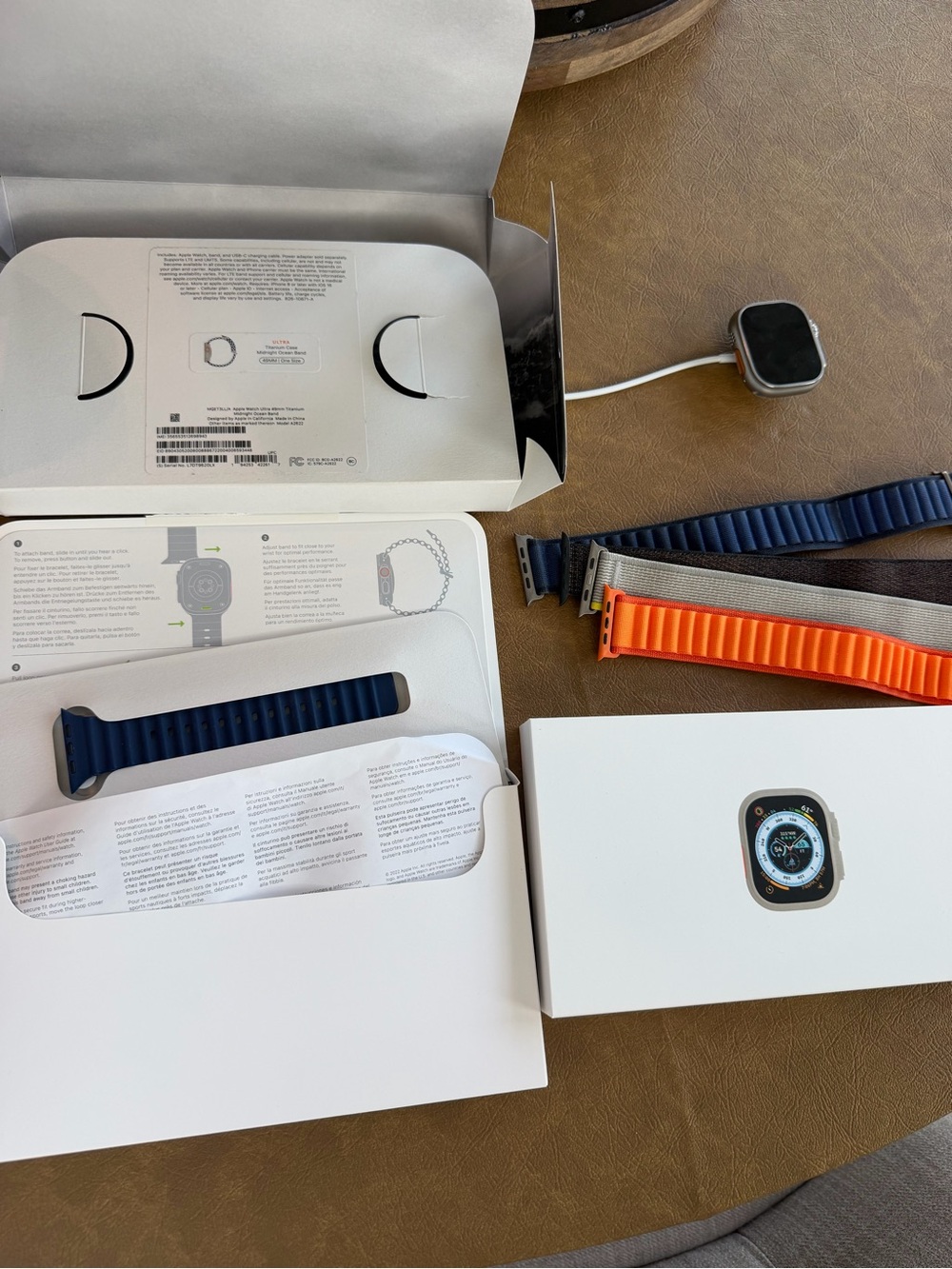 Apple ultra watch and 5 bands. All mint, boxes papers Apple bag